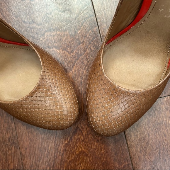 Coach Brown Snakeskin Textured Women's Pumps, Size 6 - Picture 6 of 16